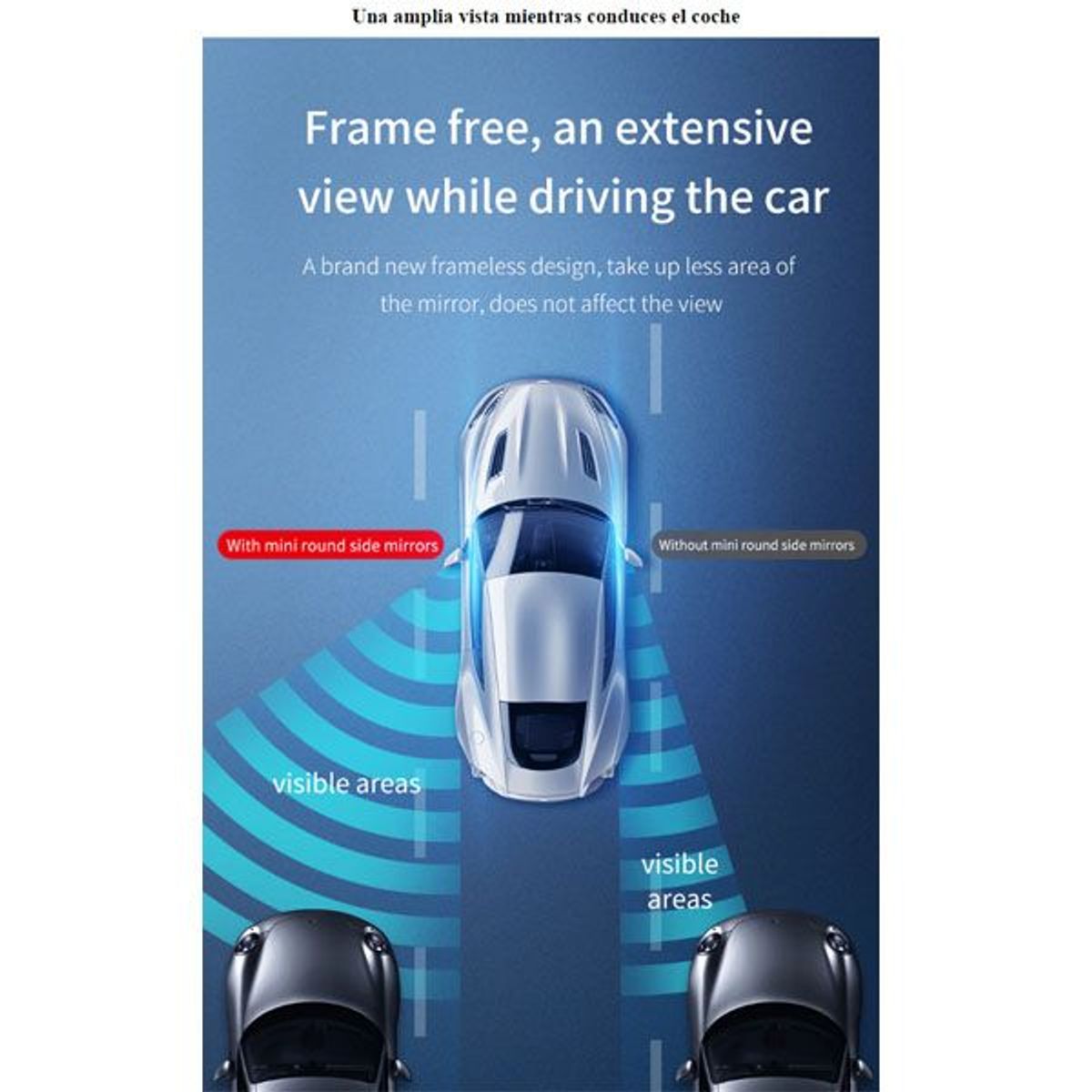 BASEUS - Espejo BASEUS 2PCS Para Auto 360 HD Gran Angular Punto Ciego