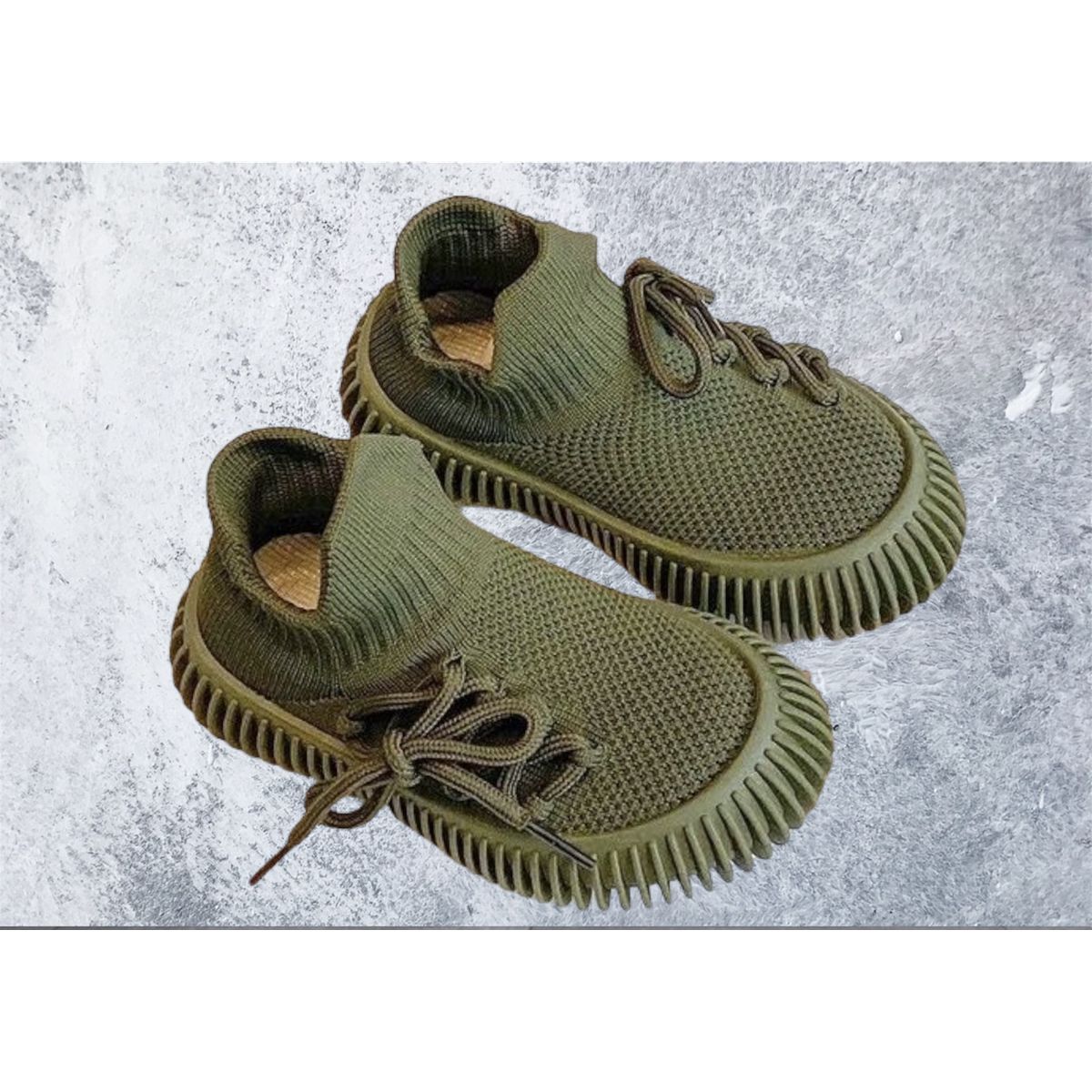 GENERICO - Zapatillas de Niño Hermosas de Tela Unisex Verde
