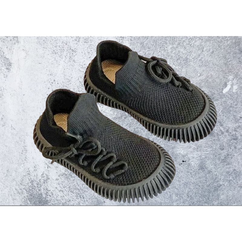 GENERICO - Zapatillas de Niño Hermosas de Tela Unisex Negro