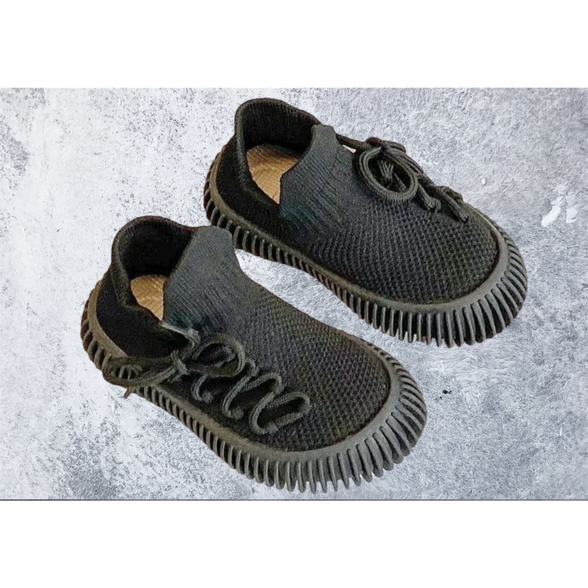 GENERICO - Zapatillas de Niño Hermosas de Tela Unisex Negro