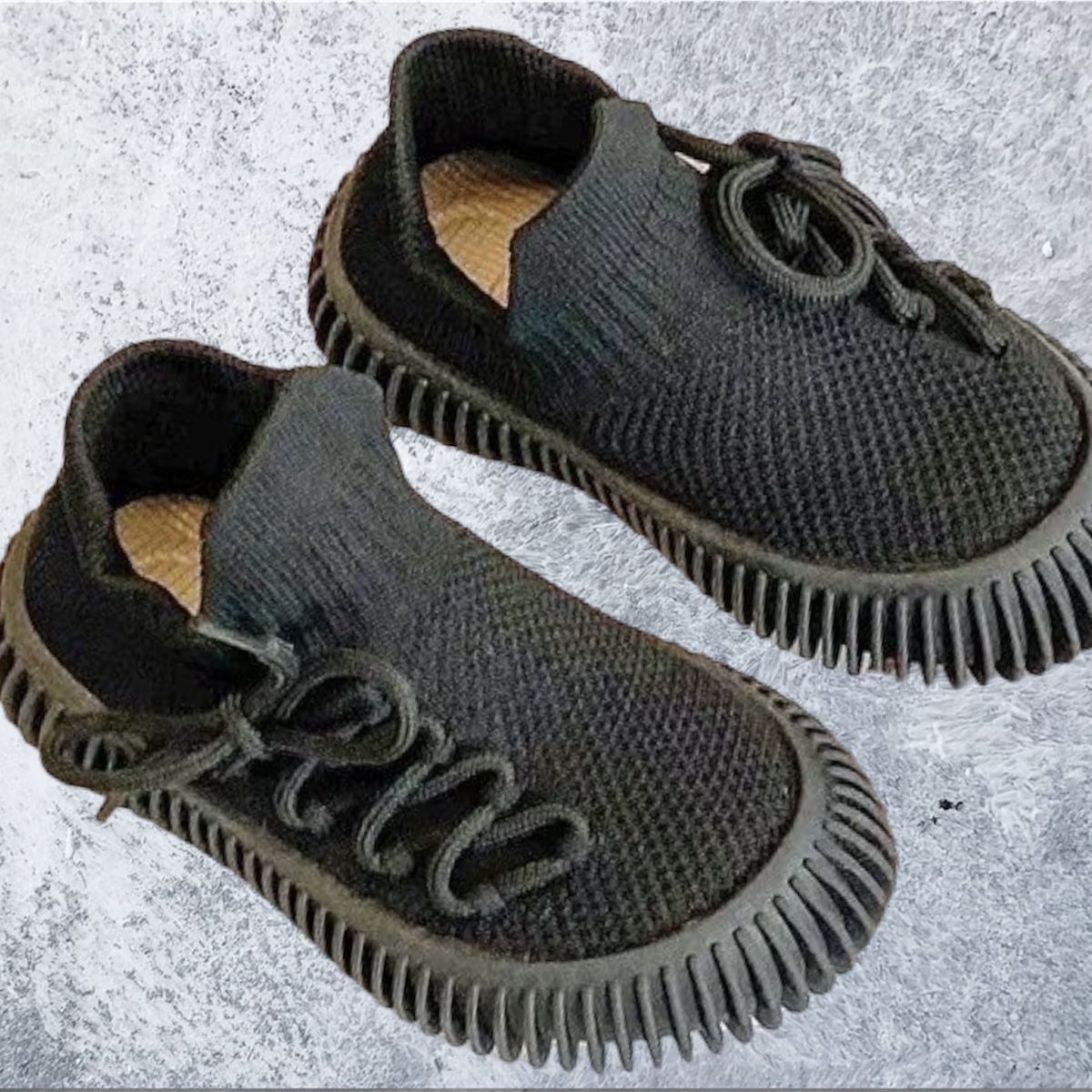 GENERICO - Zapatillas de Niño Hermosas de Tela Unisex Negro