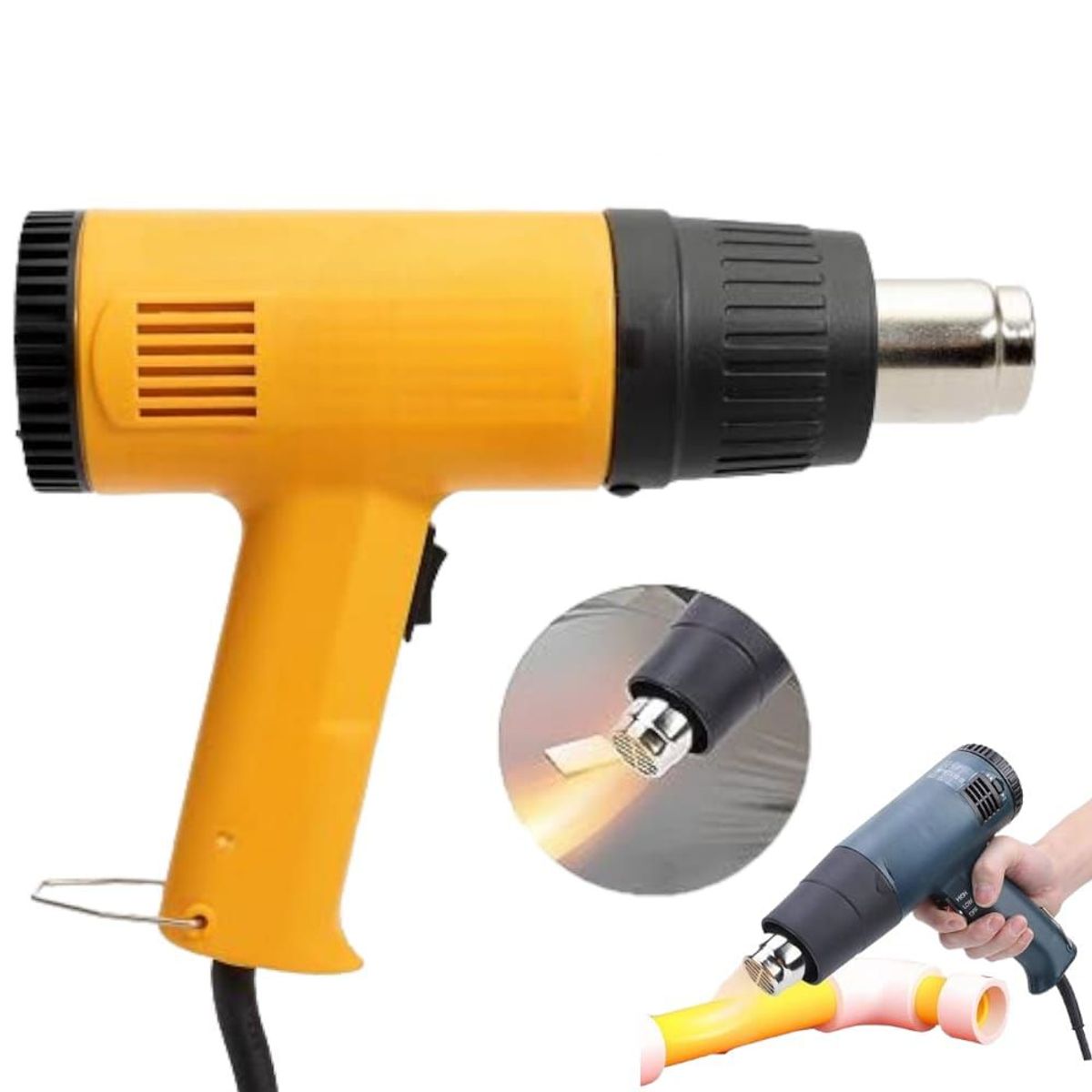 GENERICO - Pistola de Calor Flujo de Aire Caliente Compacto 2000Watts