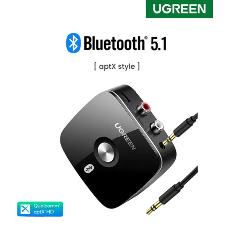 UGREEN - Receptor de Audio UGREEN Bluetooth 5.1 Aptx HD 2en1 Jack 3.5mm