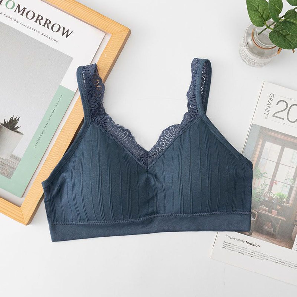 GENERICO - BRALETTE TOP DEPORTIVO ENCAJE