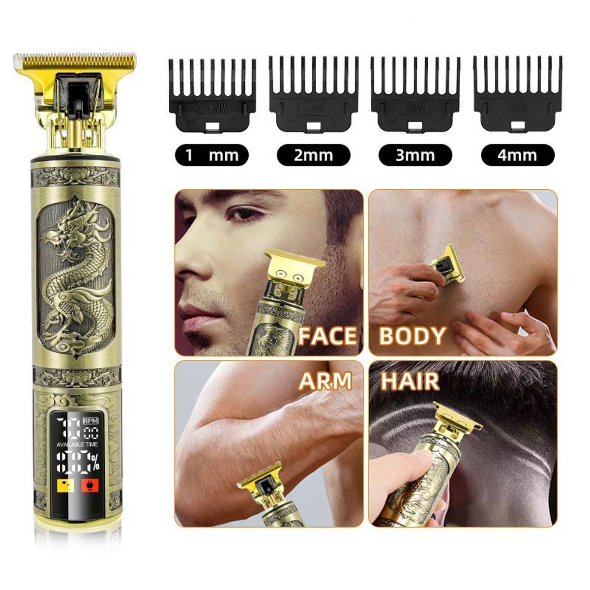 GENERICO - Maquina de afeitar SONAR metalica de 800 mA