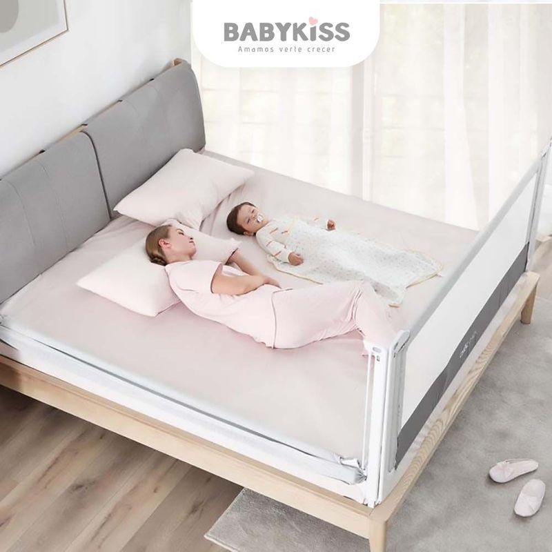 BABYKISS - BARANDA DE SEGURIDAD PARA CAMA BEBES Y NIÑOS 1.5 metros