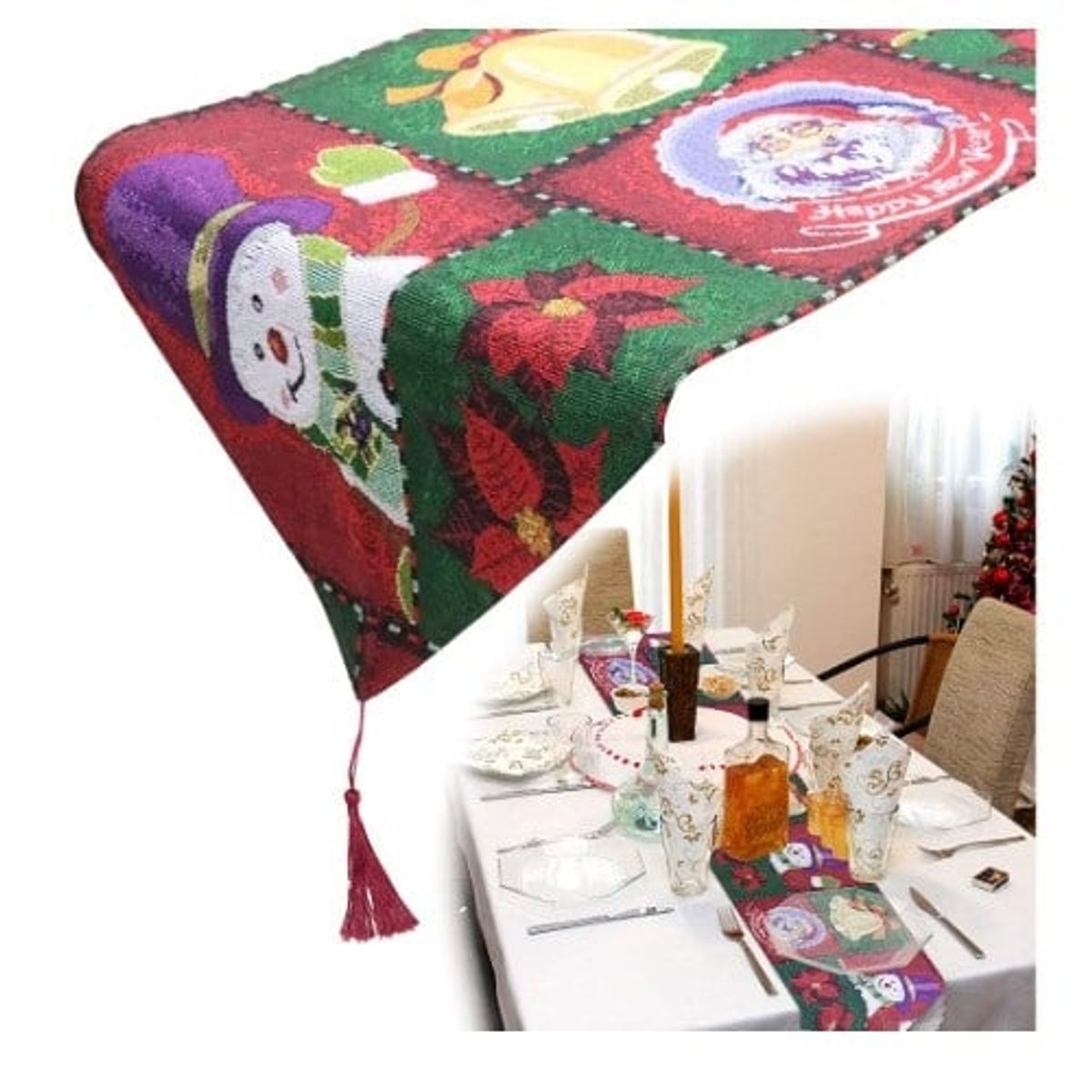 GENERICO - camino de mesa navideño tendencia