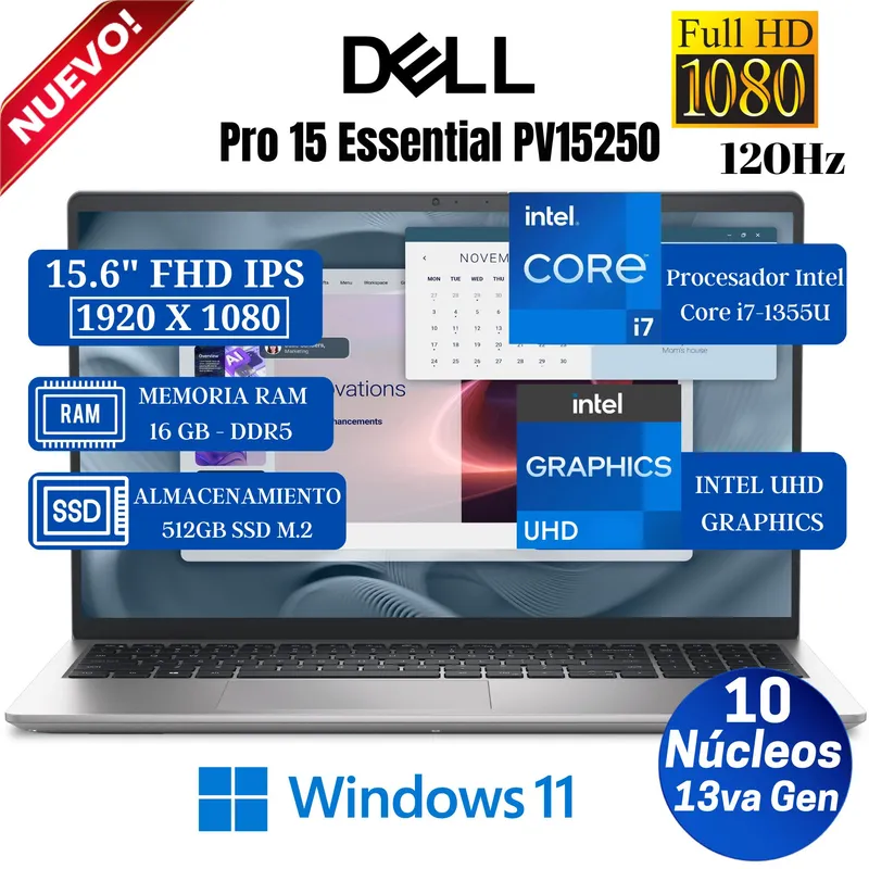 Dell 15 DC15250 Core i7 Nuevo