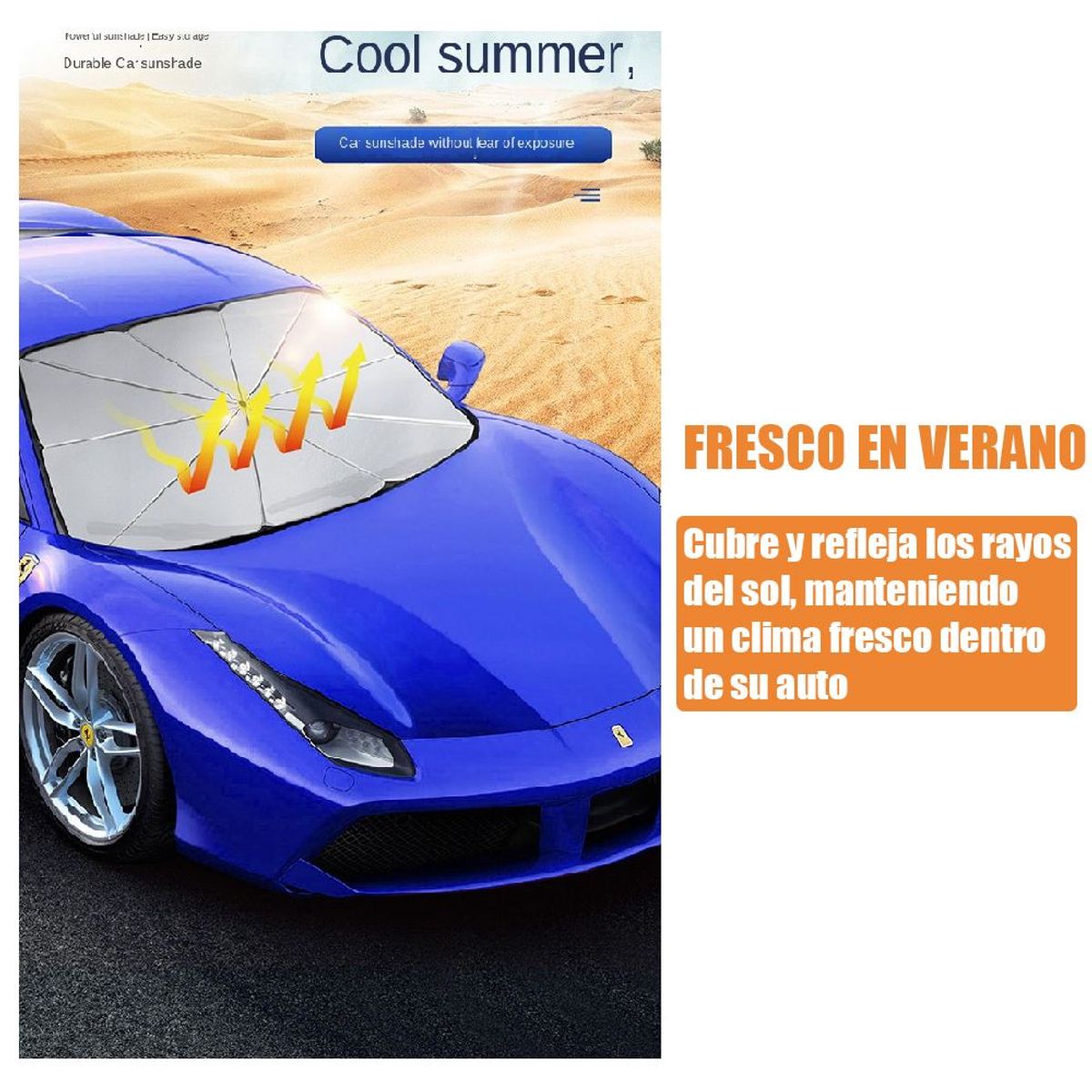 GENERICO - Tapasol Blackout Plegable Para Autos Proteccion Uv400