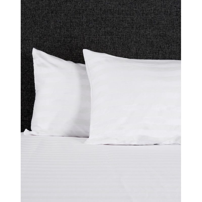 COBITEX HOME - Juego de sábanas Lisas Blanco satinado 300h 2 plz Cobitex 100% algodón