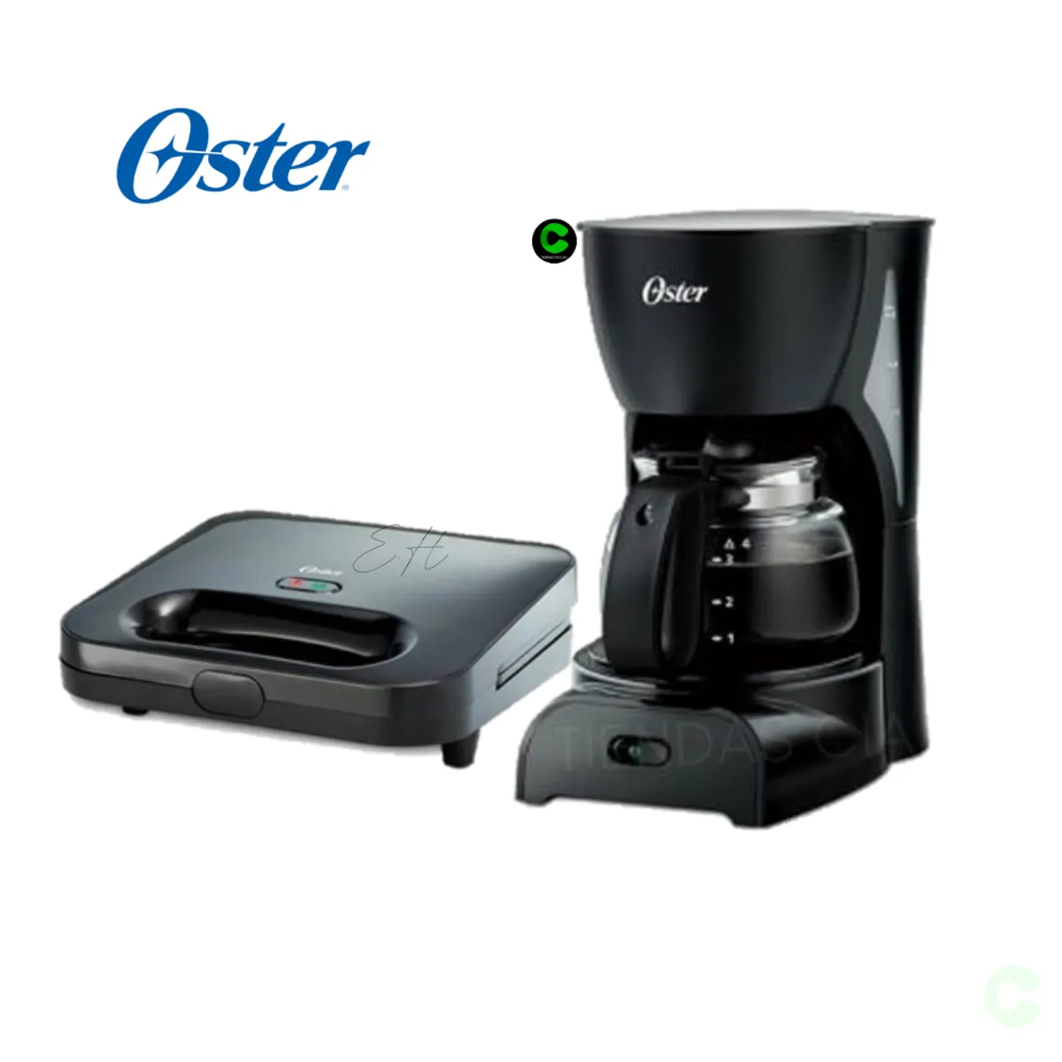 OSTER - Combo OSTER Cafetera 4TAZAS Y SANDWICHERA.