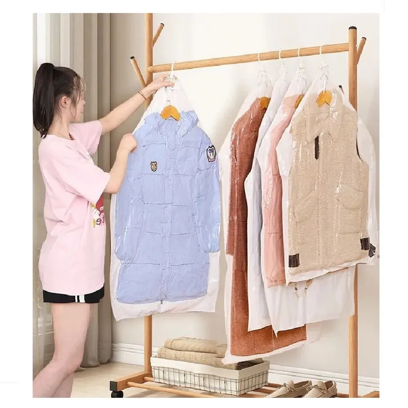 GENERICO - Bolsas de Almacenamiento al Vacío con Gancho para Terno Vestido Set X3