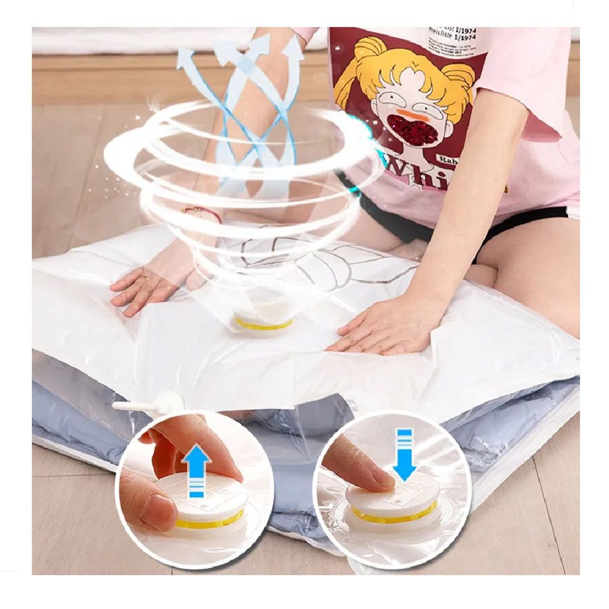 GENERICO - Pack x6 Bolsas al Vacío para Almacenar Saco Abrigo Terno de 70 x 110