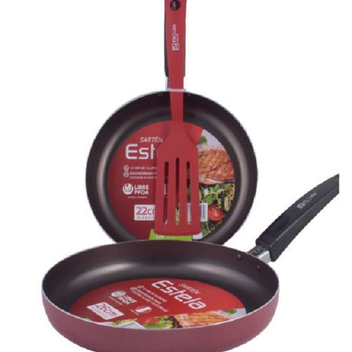 FACUSA - Set de Sartenes Facusa Roja 24cm y 18  cm