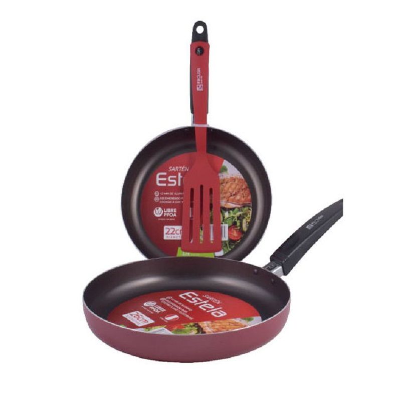 FACUSA - Set de Sartenes Facusa Roja 24cm y 18  cm