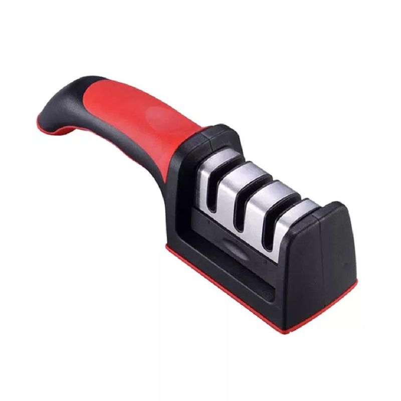 GENERICO - Afilador de Cuchillo con 3 Ranuras Pulidor de Cuchilla