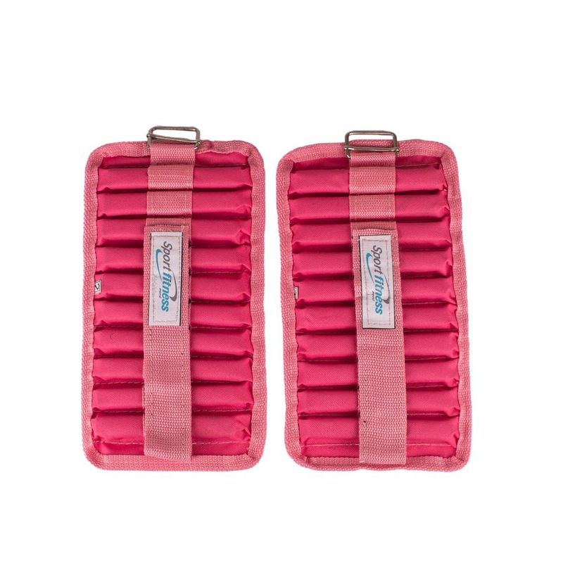 URBAN FIT - Tobillera ajustable con peso metal rosado - 2kg