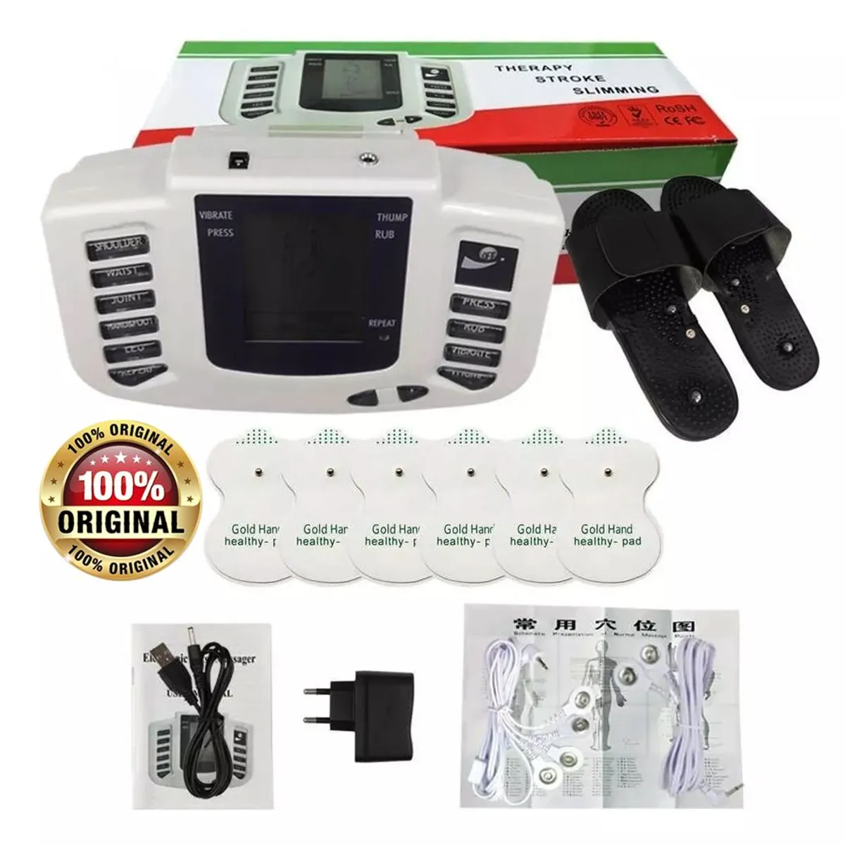 HOLGU - Electro estimulador Coorporal Con Chanclas Gimnasia Pasiva