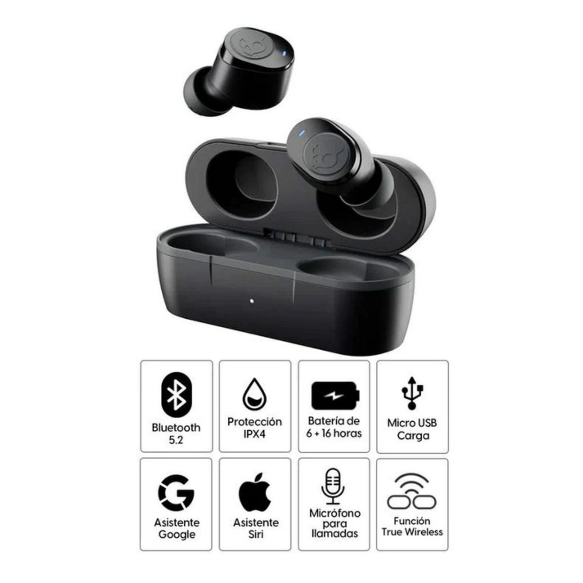 SKULLCANDY - Audifono Bluetooth Skullcandy Jib True Wireless 2 Negro
