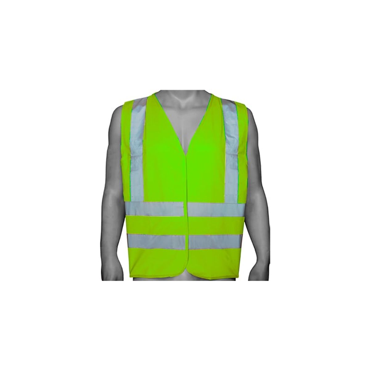 GENERICO - CHALECO DE ALTA VICIBILIDAD RFX VERDE 4 BANDAS