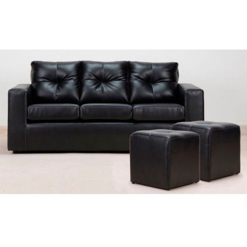 GENERICO - Sofa 3 Cuerpos Grand + Taburete Living Furniture