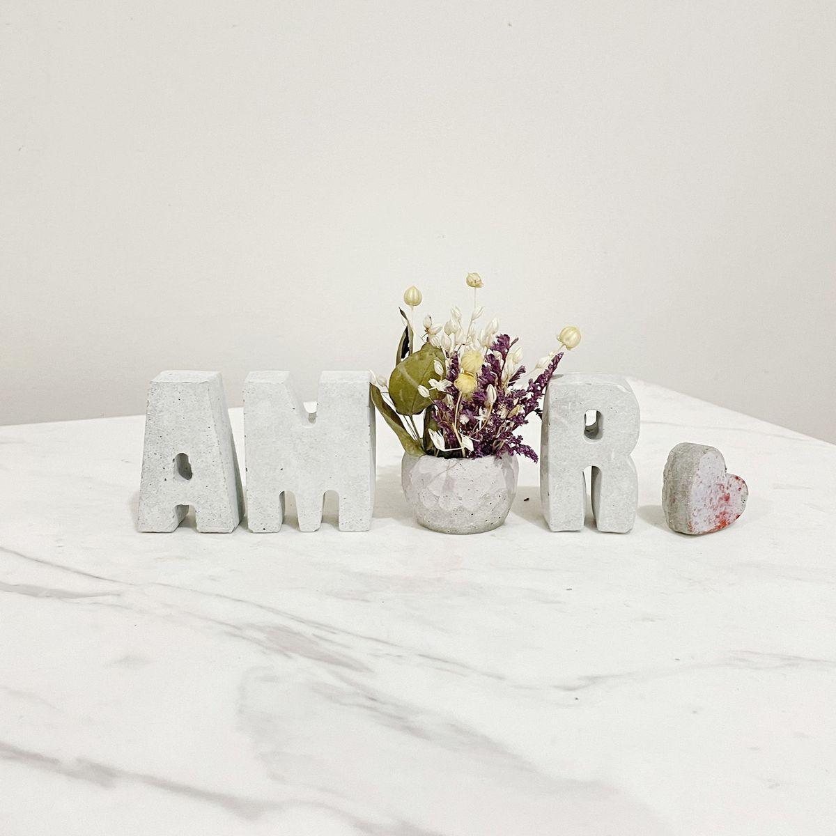 MADAME CIMENT - SET DE LETRAS AMOR 5CM - MADAME CIMENT