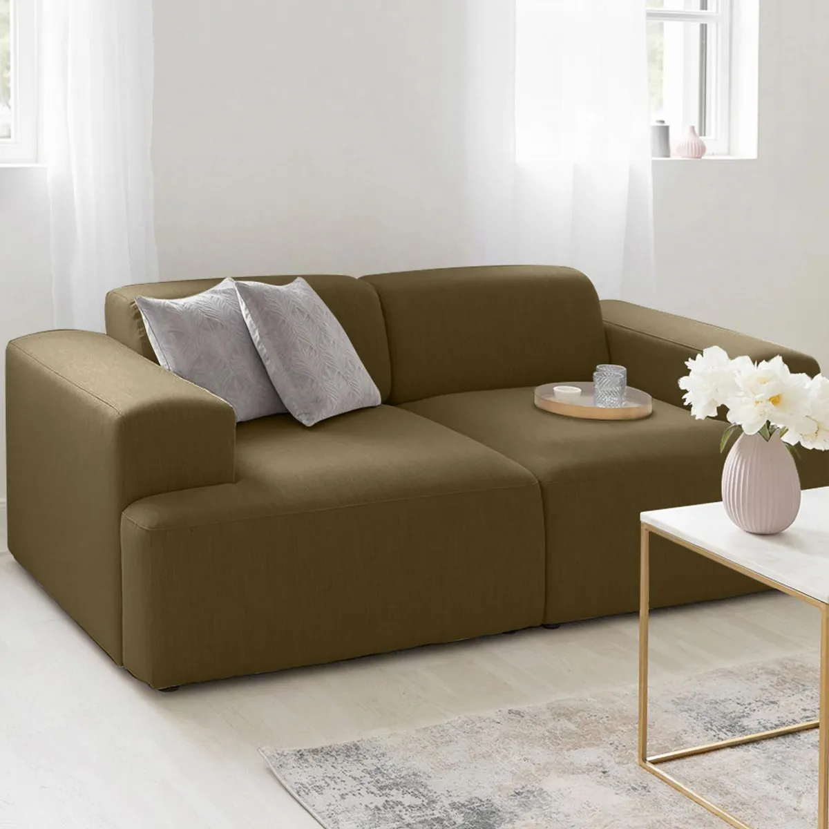 GENERICO - Sofa 2 Cuerpos Regola Living Furniture Verde Oliva