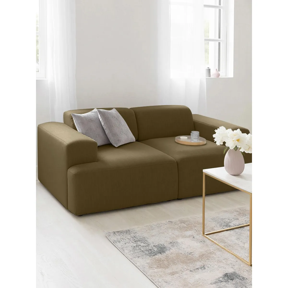 GENERICO - Sofa 2 Cuerpos Regola Living Furniture Verde Oliva
