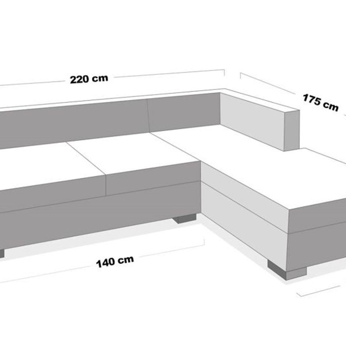 GENERICO - Seccional South Living Furniture Derecho
