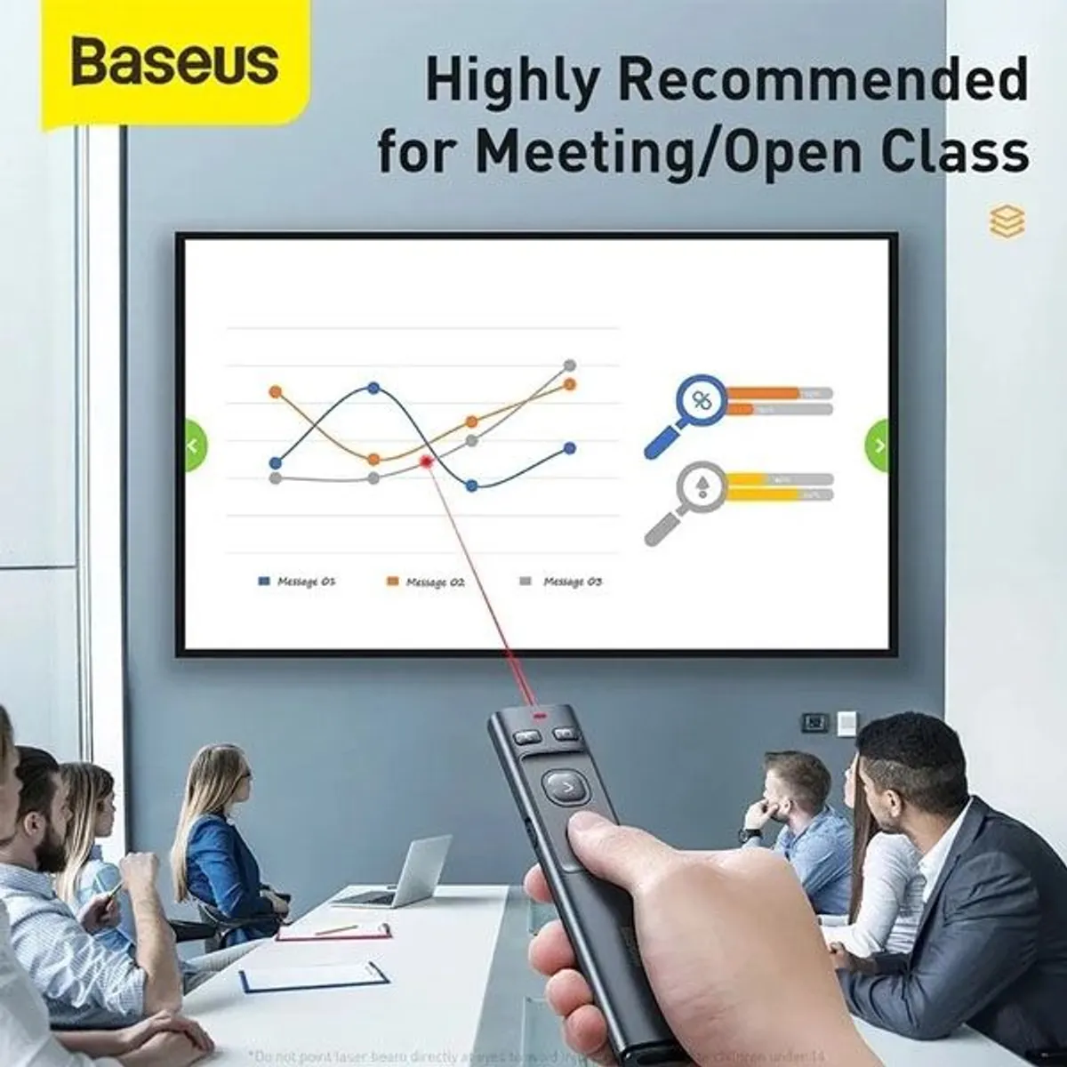 BASEUS - Puntero Laser Baseus Inalambrico USB P PPT Proyector