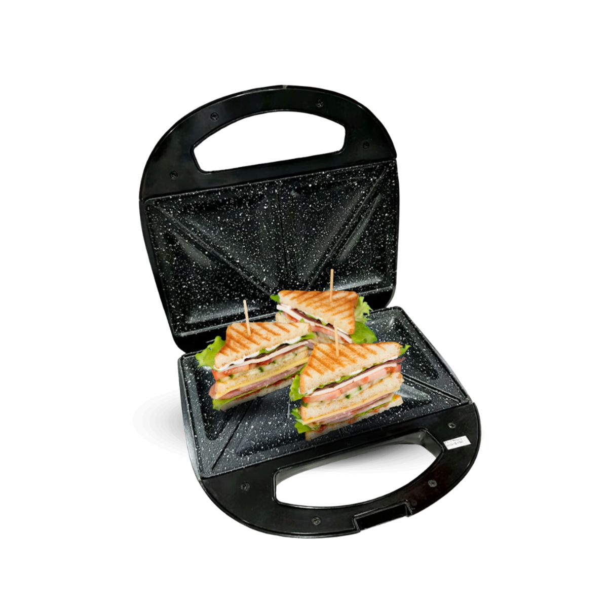 FINEZZA - Sandwichera Eléctrica FINEZZA Antiadherente Plateado FZ-140WS