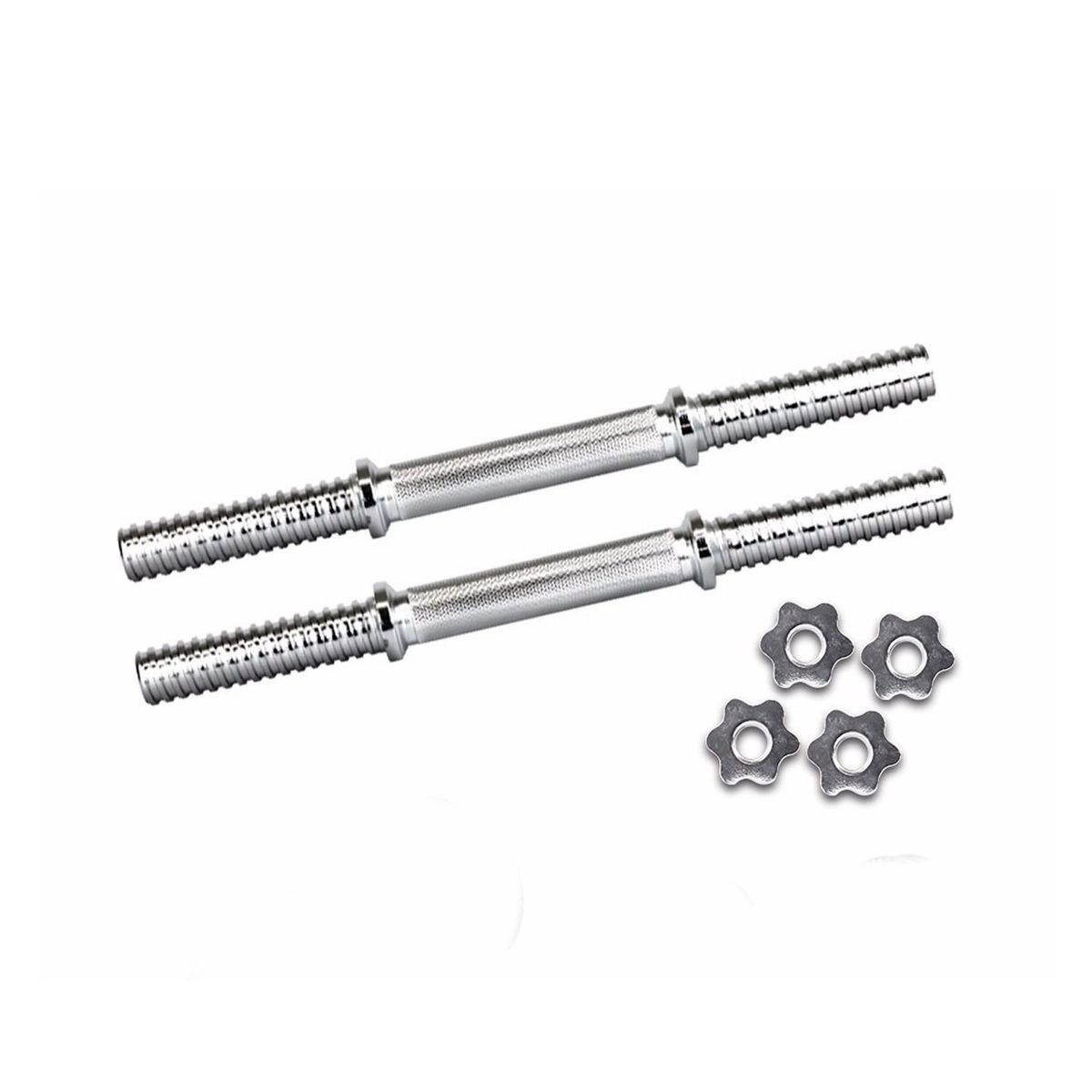 SPORT FITNESS - Barra Manubrios Mancuernas Cromadas Unisex