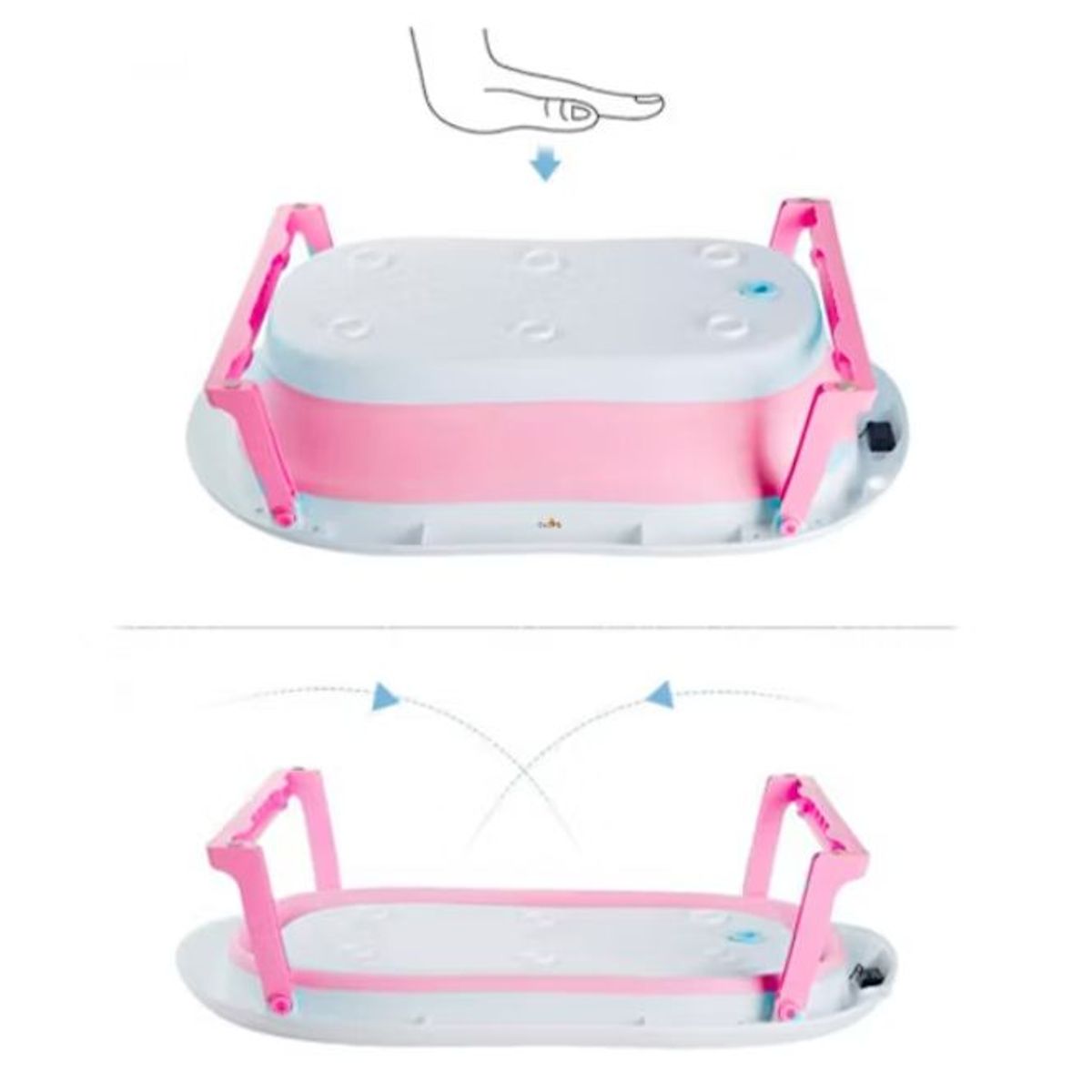 GENERICO - Tina Bañera Plegable y Portátil para  Bebe Rosado