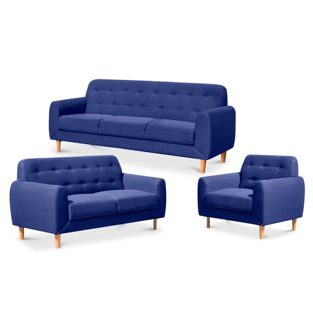 GENERICO - Juego de Sala 3 2 1 Henry Azul