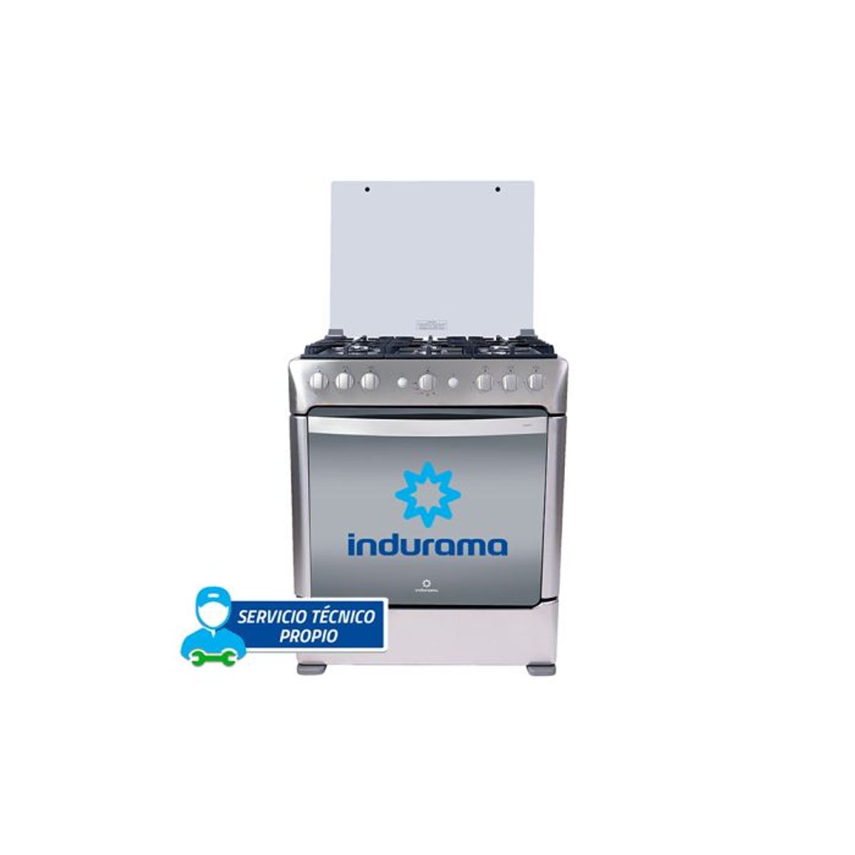 INDURAMA - COCINA INDURAMA PARMA ZAFIRO CROMA 6 QUEMADORES