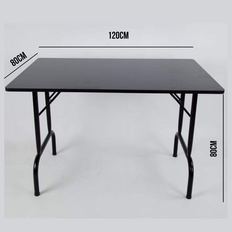 ATAHUALPA - Mesa Plegable ATAHUALPA 120x80- NEGRO
