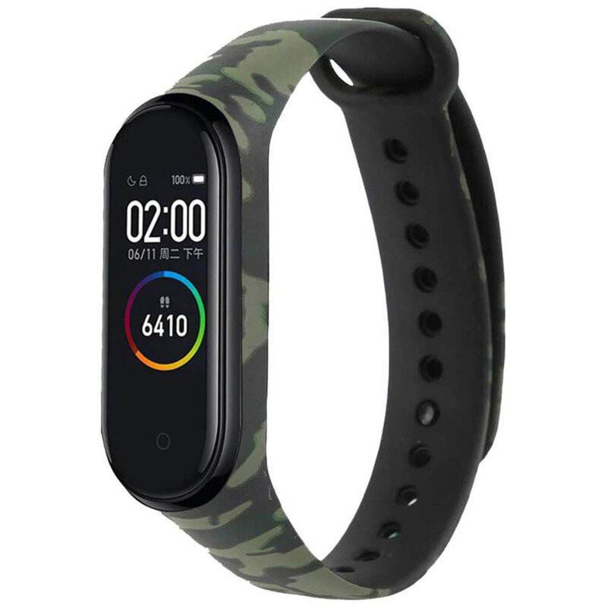 GENERICO - Correa De  Silicona Camuflada Para Mi Band 7 - Verde