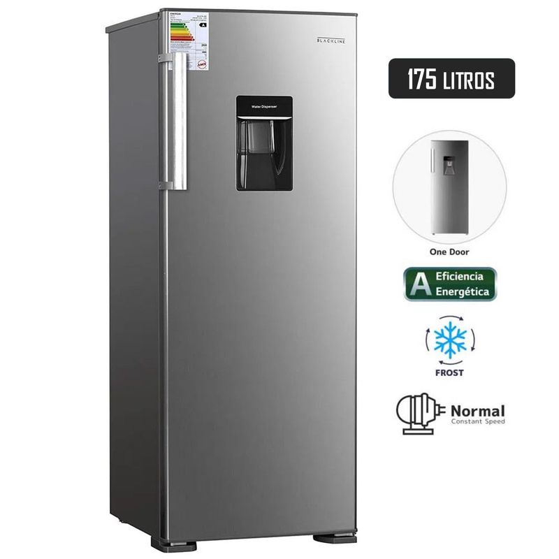 BLACKLINE - Refrigeradora Blackline 175L Frost 1PD Inox