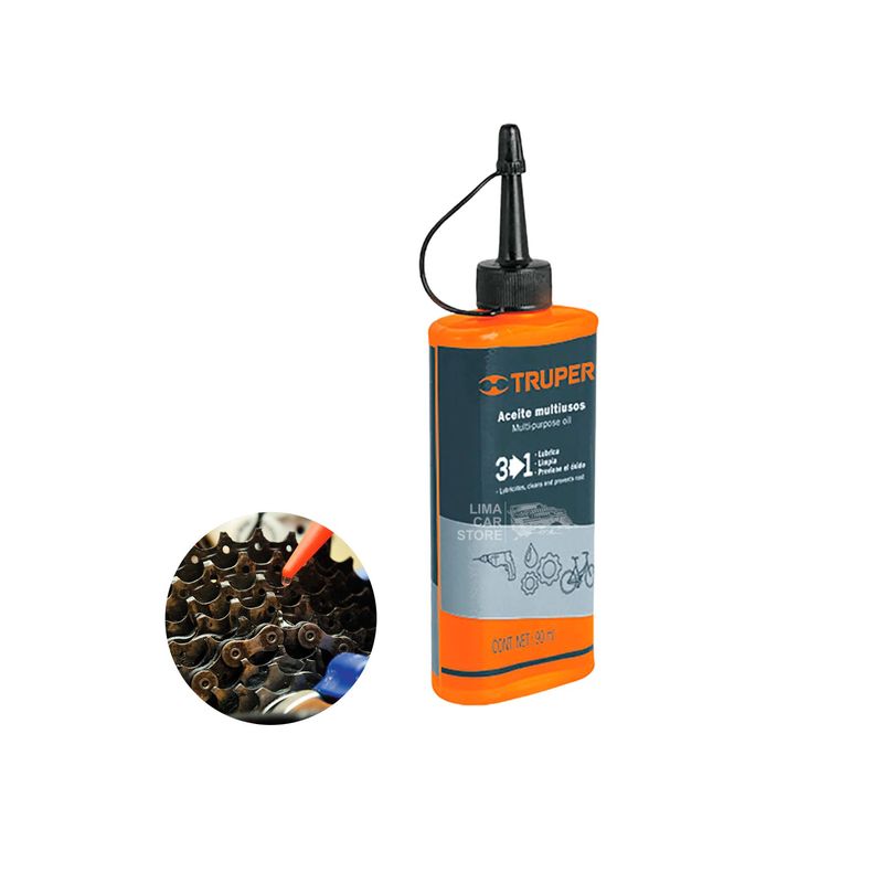 TRUPER - Aceite Limpiador Lubricante Multiusos 3 en 1 90ml Truper cadena