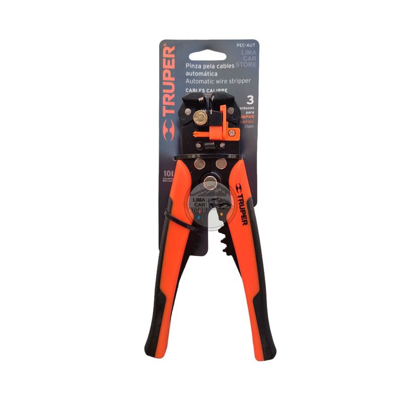 TRUPER - Alicate Pelacable Automatico 8” 22-10AWG Truper con Crimpeadora