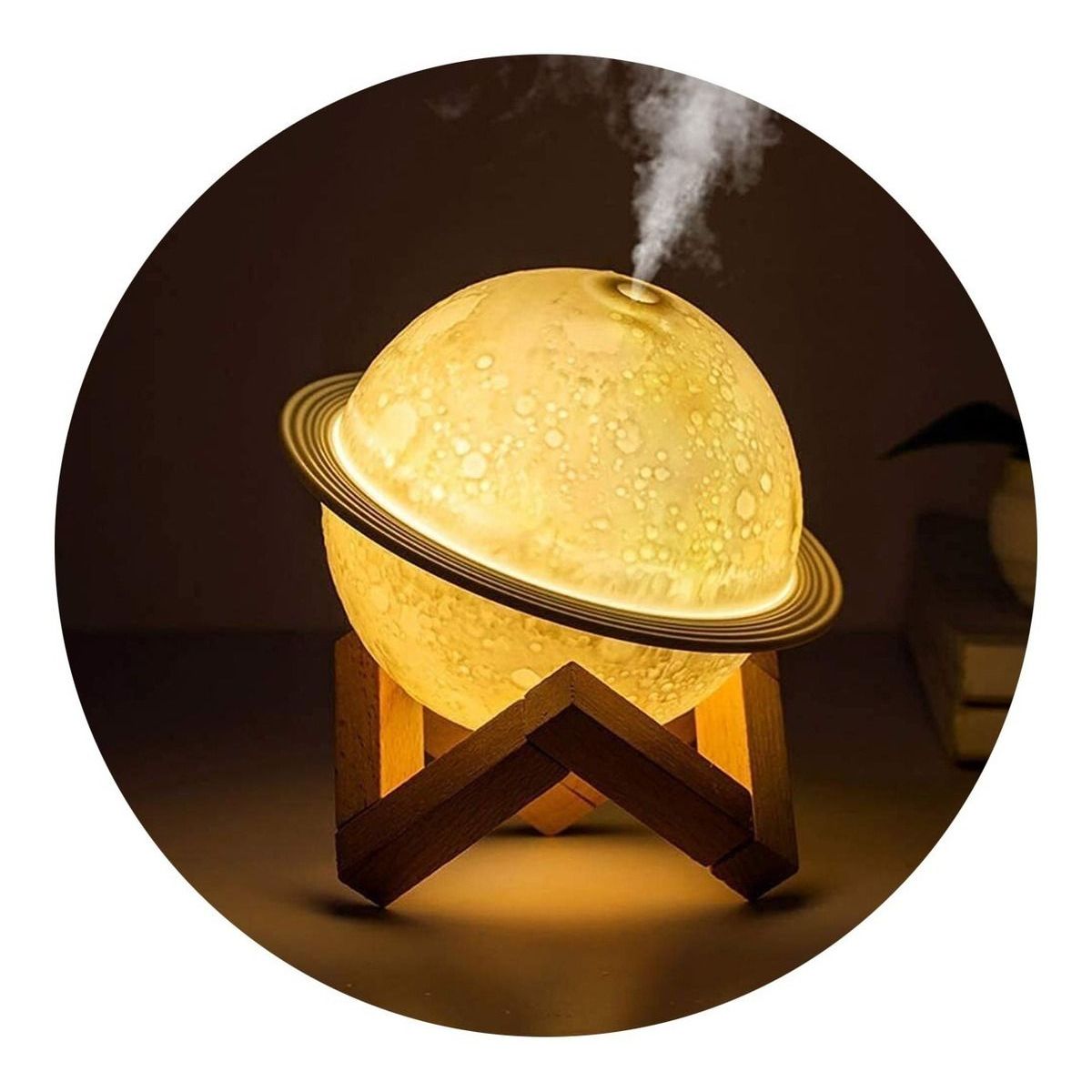 GENERICO - Humidificador Difusor Atomizador de Liquido Fragancia LED Planeta