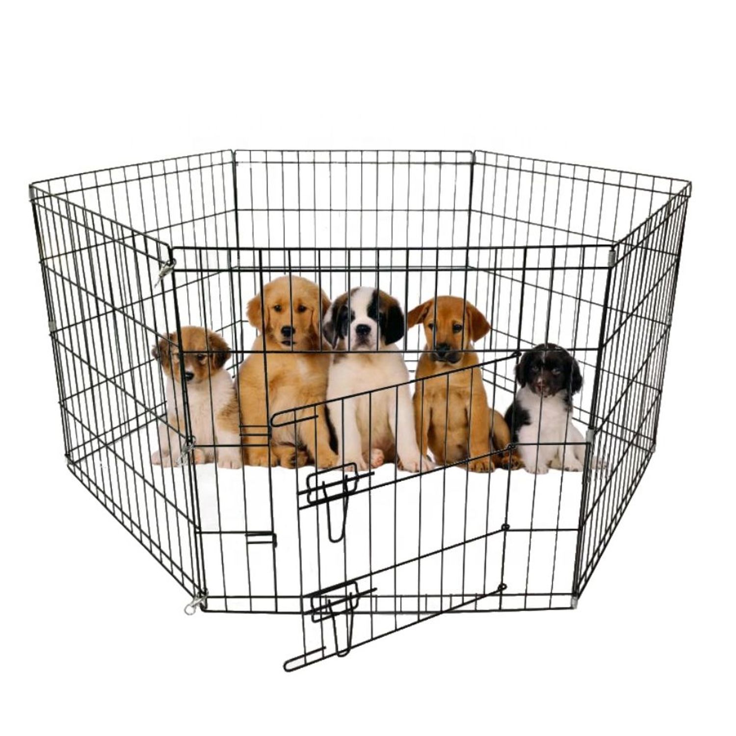 CERCO CORRAL REJA JAULA CORRALITO PARA MASCOTA 60X60CM 6PZAS