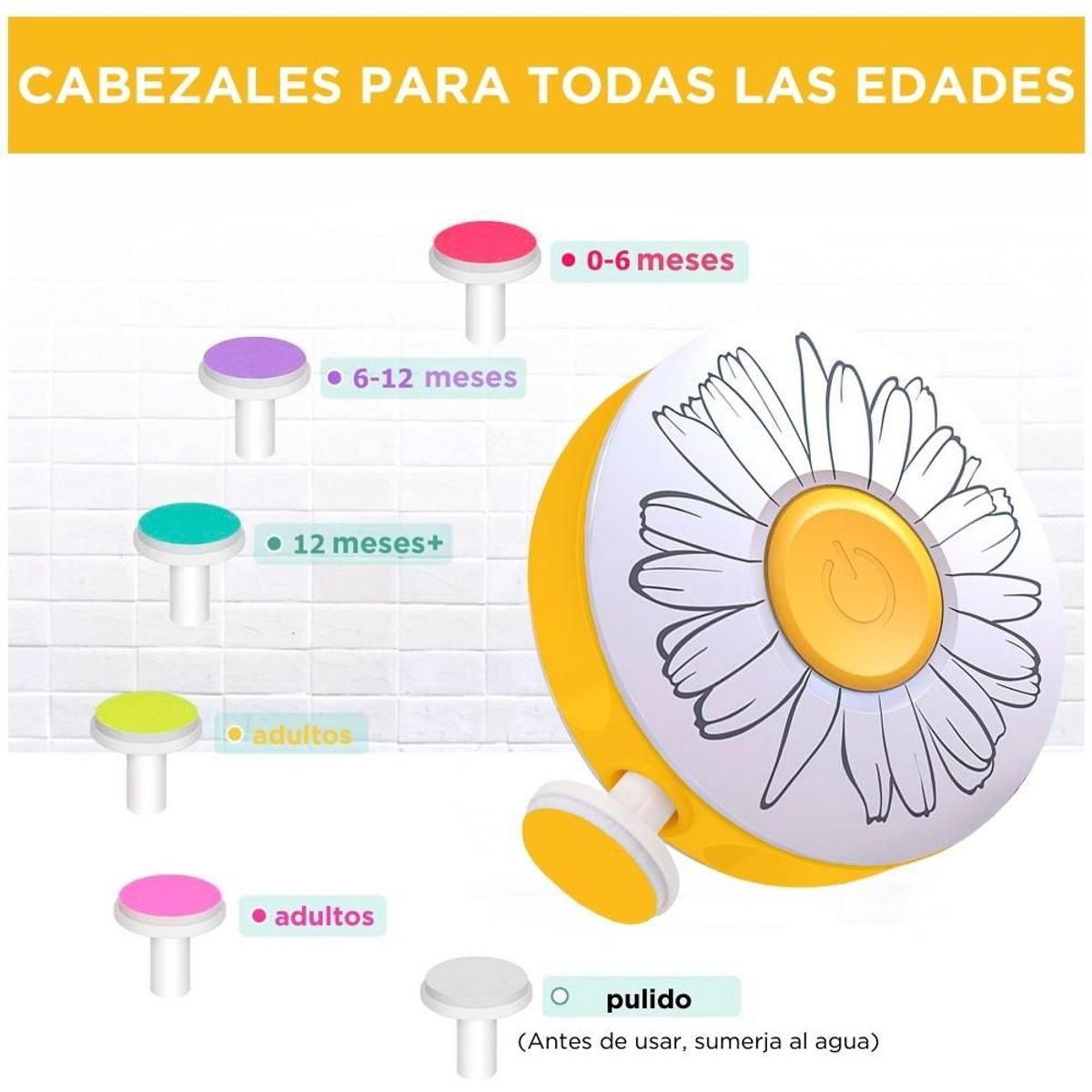 MINARI - Lima de Uñas Bebés Cortauñas Pulidor 6en1 a Pilas AM P30