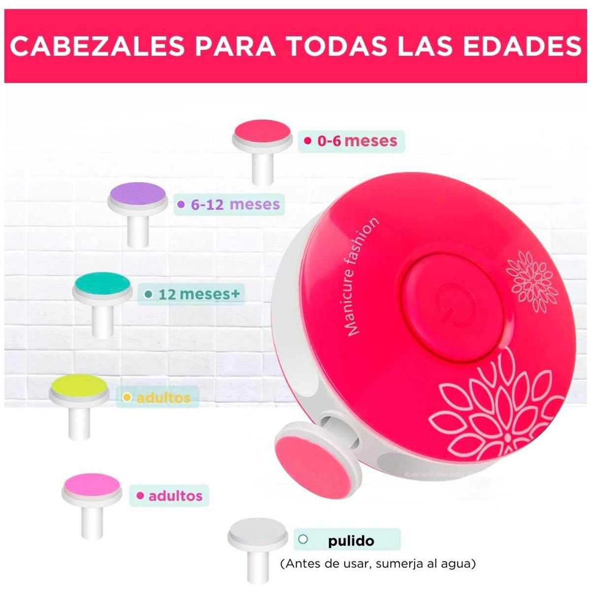 MINARI - Lima de Uñas Bebés Cortauñas Pulidor 6en1 a Pilas FC P30