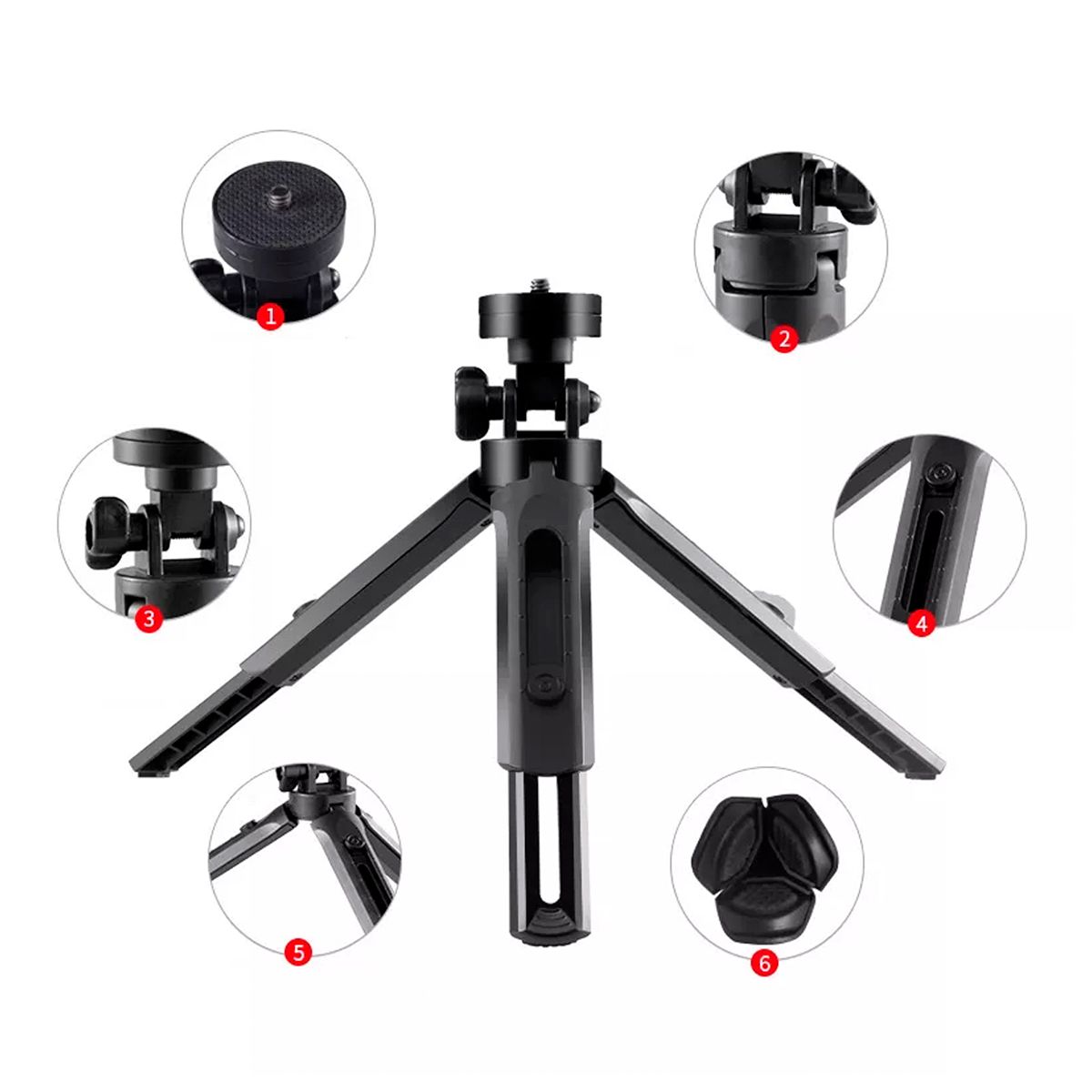 GENERICO - Adaptador Universal de Celular a Trípode 360° Multifuncional