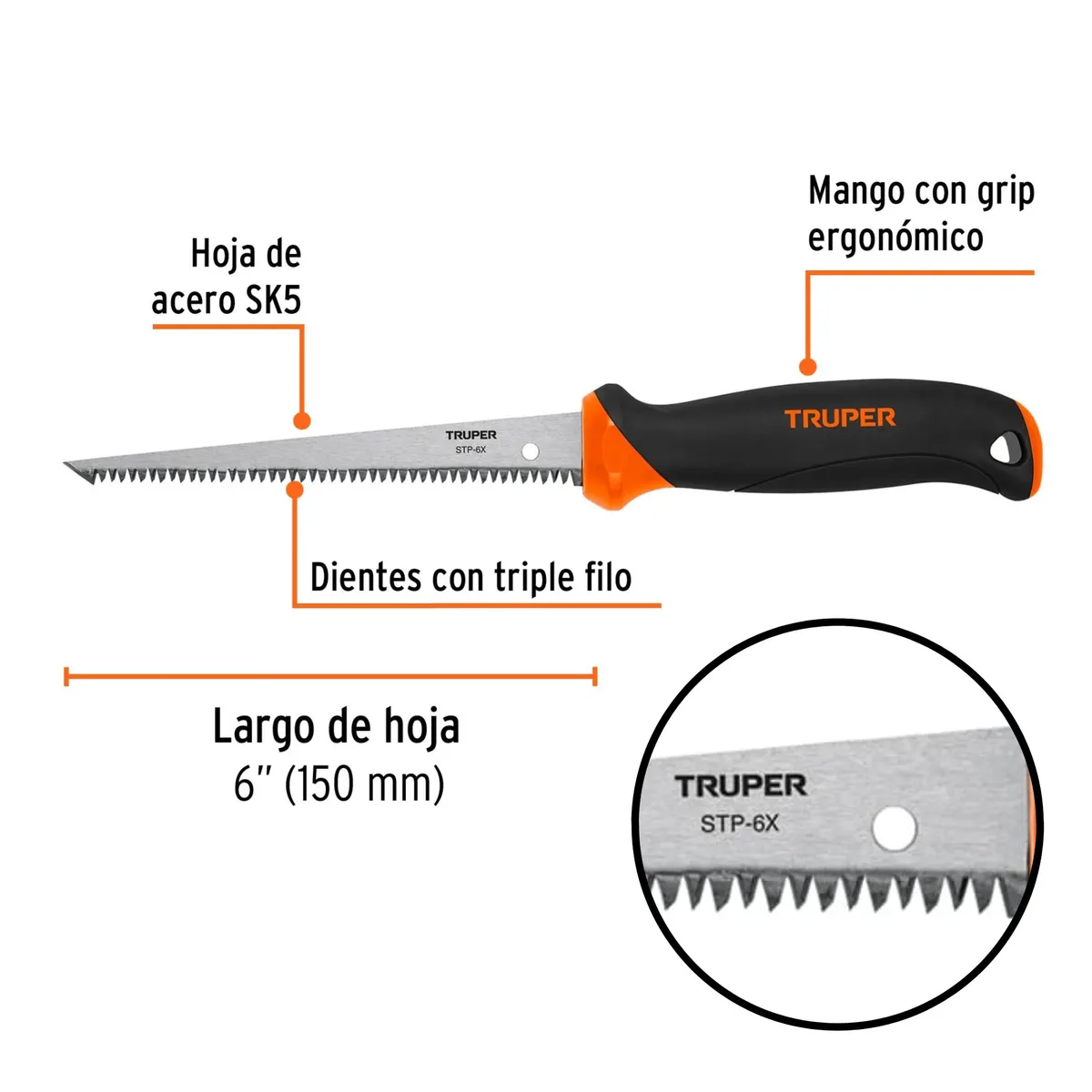 TRUPER - Herramientas para drywall tijera aviación espátula cutter serruchin