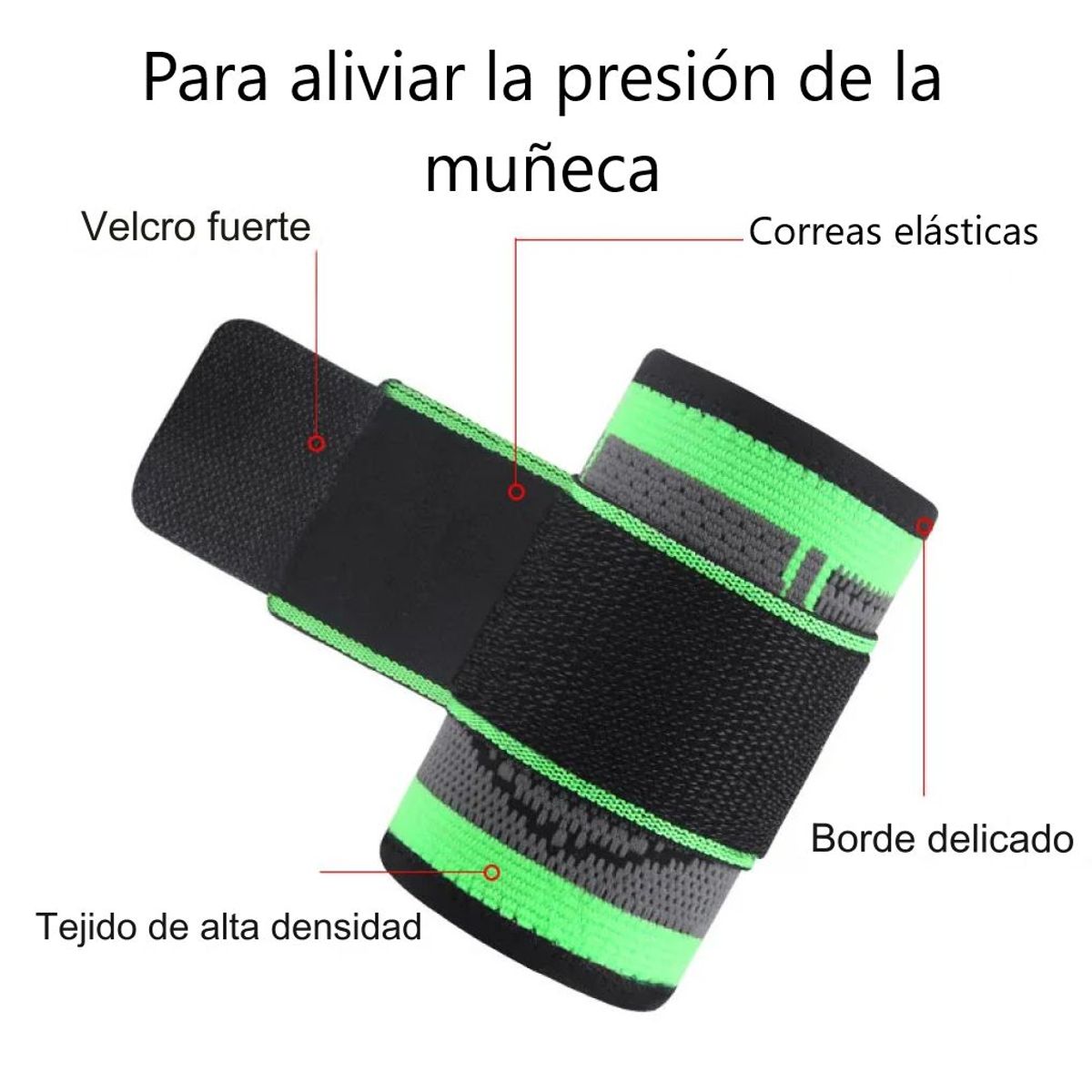 GENERICO - Extra Compresión para muñeca con tira para deporte