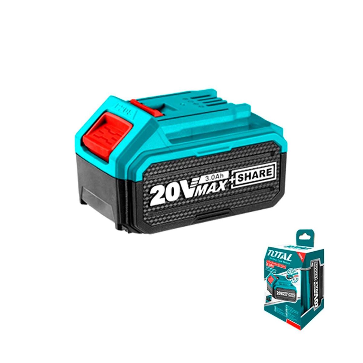 TOTAL TOOLS - BATERÍA 20V 3AH DE LITIO TOTAL PORTÁTIL CON INDICADOR LED - TFBLI2030
