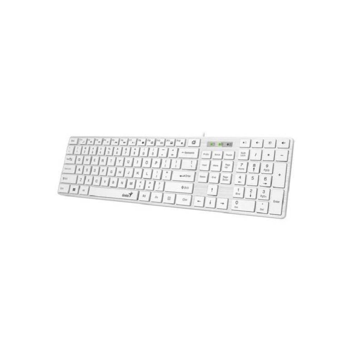 GENIUS - TECLADO GENIUS SMART SLIMSTAR 126 USB MULTIMEDIA BLANCO