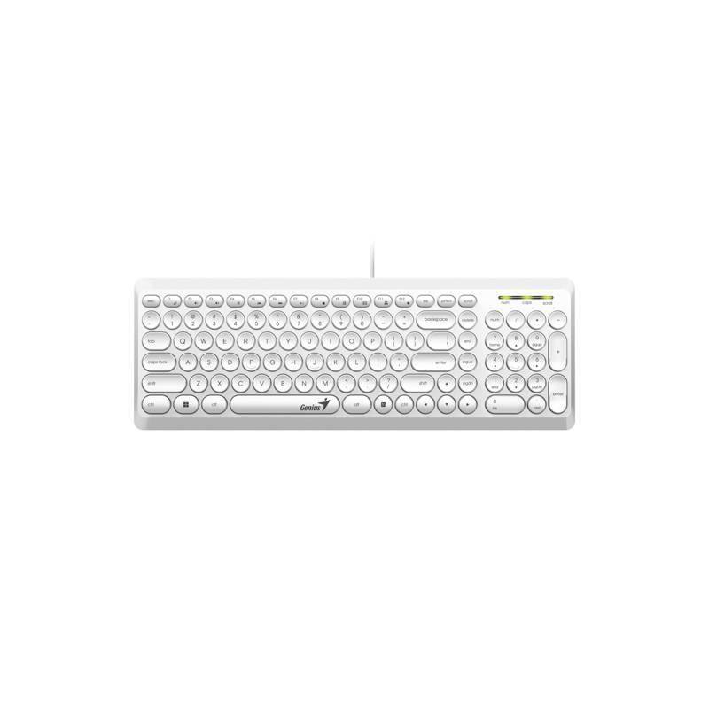 GENIUS - TECLADO GENIUS SLIMSTAR Q200 USB MULTIMEDIA BLANCO